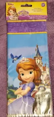 Wilton SOFIA THE FIRST BIRTHDAY PARTY FAVOR TREAT BAGS (16 bags) NEW!