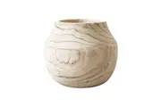 Rayell Timber Wood Round Flower Pot Planter Indoor Garden Rustic Hazel 34x27cm