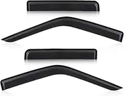 STIDPFZX Matte Black Wind Deflector Window Visor Weathershield Compatible for Nissan NAVARA 1997-2005 Double Cabin Car Accessories