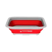 Collapsible Wash Bin Red 10L Capacity Reusable Basin Spacious Storage Container