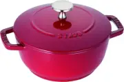 staub "Wanabe Cherry S 16cm" Two Hand Cast Enamel Pot Rice Cooker 1 Cup IH Compa