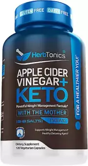 Apple Cider Vinegar Capsules Plus Keto BHB - Fat Burner & Appetite Suppressant