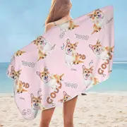 Cool Good Corgi Dog Microfiber Beach Towel