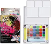 Artist Sketch Kit Art Drawing Set Watercolor Painting 24 Colors Brush Palette
