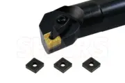 SHARS 1-1/4 x 14" RH TCLNR INDEXABLE BORING BAR + 3 PCS CNMG 432 INSERT NEW M]