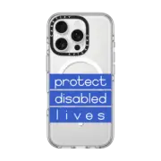 iPhone 16 Pro Clear Case MagSafe Compatible Protect Disabled Lives by cpikoart