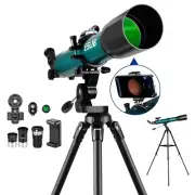 80mm Aperture 700mm Astronomy Telescopes with Stargazing APP Wireless Remote