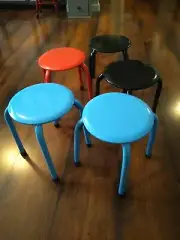 5 Childs Metal Stools New Stackable