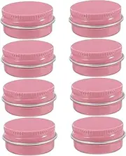 BELLIFFY 8pcs Box Aluminum Jars with Screw Top Lids Round Storage Boxes for Cosmetics Sample Lotion Jewelry Travel Containers Empty Tins