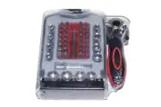 48 pcs 1/4" Drive Socket Set & Screwdriver Bit Torx Ratchet Case Tool Kit