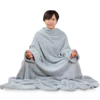 在飛比找momo購物網優惠-【源之氣】竹炭超細纖維靜坐兩用袖毯/附繩 RM-10375