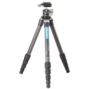 Leofoto LS-225C Ranger Series 5 Section Carbon Fibre Tripod with LH-25LR (Lev...