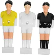 MOBUTOFU 3Pcs Table Soccer Player Figurines Durable Football Dolls for Tabletop Foosball Machines Lightweight Easy to Install for Standard Games