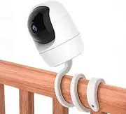 Hioip Universal Baby Monitor Holder for All Standard Models Compatible with 1/4 Inch Thread Flexible Foldable Adjustable Length 42 cm Ideal for Baby Monitor Cameras in Children's Room (White)