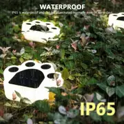 4pcs Set Solar Paw Print Lights Bear Dog Cat Animal Garden Lights Paw Lamp Pathway Lawn Yard Outdoor Decorations Foot Print LED