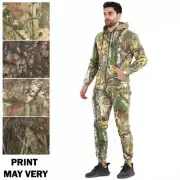 MENS CAMOUFLAGE TRACKSUIT 2PCS FULL SET JUNGLE PRINT TROUSER HOODIE COMBAT SWEAT