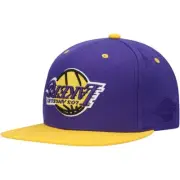 Los Angeles Lakers Hat Cap Upside Down Snap Back Snapback Purple Mitchell Ness