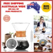 Pour Over Coffee Maker Set | Drip Glass Coffee Maker w/ 304 Stainless Steel NEW