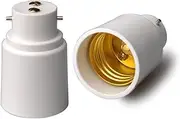 E-Simpo® 2pcs B22 to E27 Light Socket Adapter, Bayonet Base to E27 Edison Medium Screw CFL LED Lamp Holder Bulb Base Lamp Holder Converter, CE Rohs