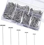 Outus 450 Pieces Steel T-Pins Nickel Plated 1 Inch 1-1/4 Inch 1-1/2 Inch 1-3/4 Inch 2 Inch