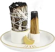 4 in 1 Incense Holder, Incense Burner for Burning Sage, Incense Holder for Sticks, Decorative Palo Santo Holder, Ceramic Ash Catcher Tray for Home Office Yoga Meditation