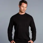 ELIAS - Mens Plain Cotton Jersey Long Sleeve Tshirt