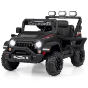 Costway12V Kids Ride on Truck Electric Toy Car with Remote Control-Black