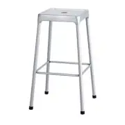 Safco 29" Steel Backless Bar Stool in Glossy Silver