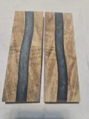 Stabilized Spalted Maple And Epoxy Knife Scales, #162