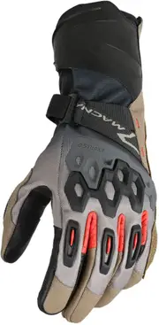 Macna Tanamax, gloves , color: Light Grey/Black/Red , size: 3XL