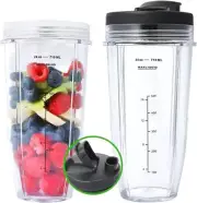 Replacement 24oz Nutri Ninja Blender Cup with Sip & Seal Lid BL450 BL454 BL456