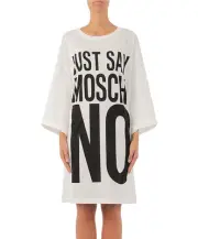 $295 SS17 Moschino Couture X Jeremy Scott #JUSTSAYMOSCHINO SHORT JERSEY DRESS