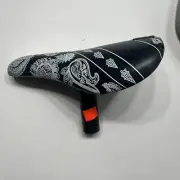 Mid-School Snafu Bmx Cr-mo Railed Seat Combo Seat Post 3” Bandana Black