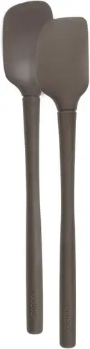 Flex-Core All Silicone Jar Scraper - Candy Apple Red Mini Spatula & Spoonula