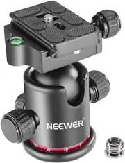 36MM Tripod Ball Head 360° Panoramic Metal with Arca Type Quick Release Plate, 1