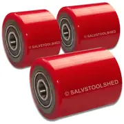 Pallet Jack Wheels Front Rollers Wheel 80mm Dia 20mm ID Bearing PU Polyurethane