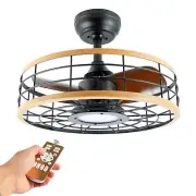 InfiniPower 16" ceiling fans with lights and remote Caged with Reversible Motor