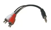 AUX Auxiliary 3.5mm Stereo to 2 RCA Male to Male 6 “ Audio Cable
