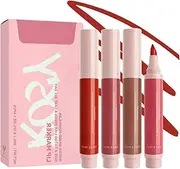 4Colors Lip Stain Marker – Long-Lasting Waterproof Lip Tint, High-Pigment Smudge-Proof Lip Stain Pen, 3ml/Each