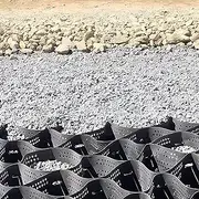 Gravel Stabilizer Grid, 2 Inch Paving Ground Grid Mesh Tough Walkways Driveway Grid Permeable, Outdoor Subgrade Work Embankment Parking(2x8 m/6.5x26 ft)