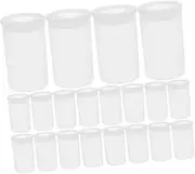 200pcs Film Box Canister Case Clear Film Canisters with Caps Small Accessories Storage Rocket Experiment Container Film Case Art Beads Organizer Keys Container Plastic Transparent