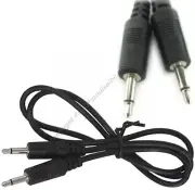 100pk 2ft 1/8" MONO Male-M,3.5mm, short Audio Lead/Patch/Cable/Cord/Wire$SH DISC