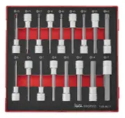 Teng TEDLBS17 - Hex & TX Bit Socket Set - 1/2" Long 17 Piece Foam Tray