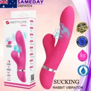 Auto Sucking Rabbit Vibrator Dildo Clitoris Anal G-Spot Stimulator Adult Sex Toy
