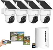 ANRAN Solar Security Cameras Wireless Outdoor, 4MP FHD Home Security System B...