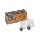 Whiskey Tumbler Glasses & Ice Stones Set