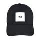 Y-3 SQL白標黑字LOGO棉質棒球帽(黑)