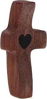 HOOTNEE Easter Decorative Cross Handheld Prayer Crucifix Wooden Cross for Home Catholic Accessories Baby Baptism