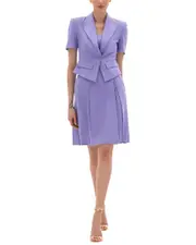 BGL 2pc Linen-Blend Blazer & Dress Set