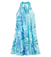 [Poupette St Barth Kids] Poupette St Barth Kids Nava beaded fringed cotton dress Y 12 blue